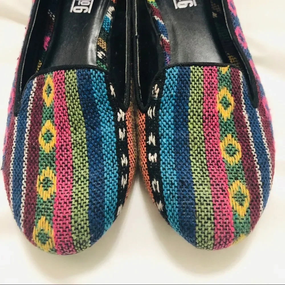 Mix no.6 Aztec Canvas Baja Loafer Flat